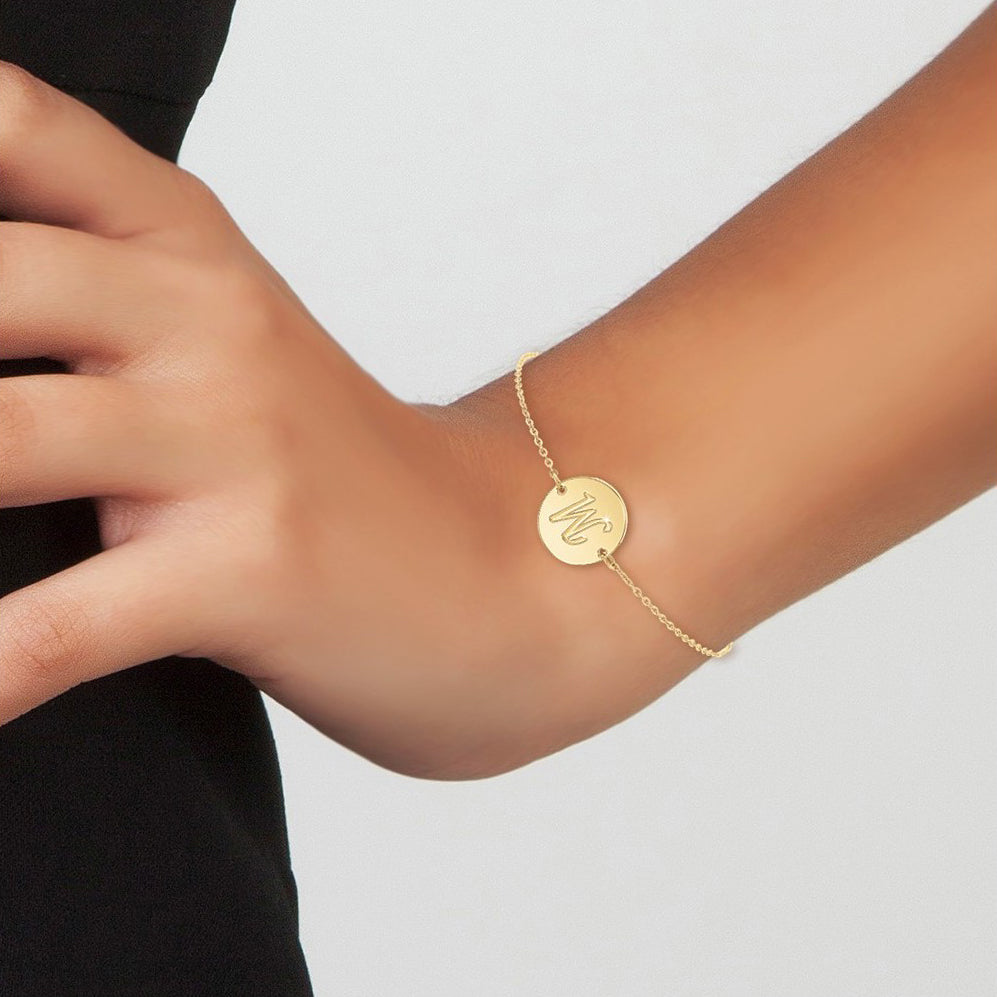 Levoire | lettre initiale en acier inoxydable - Livraison Offerte M Or fin