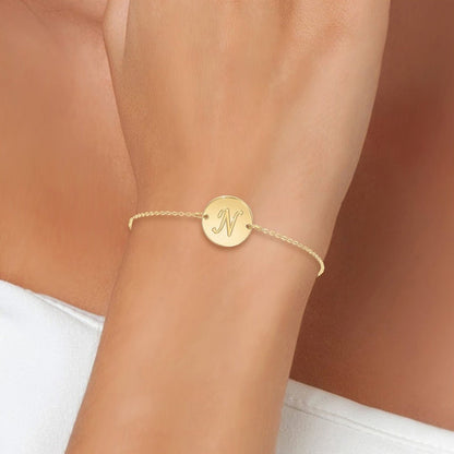 Levoire | lettre initiale en acier inoxydable - Livraison Offerte N Or fin