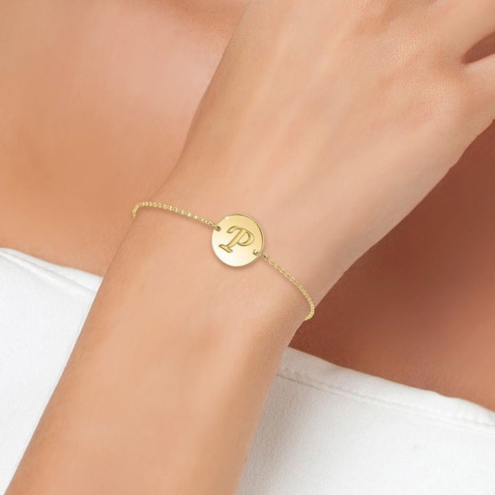 Levoire | lettre initiale en acier inoxydable - Livraison Offerte P Or fin