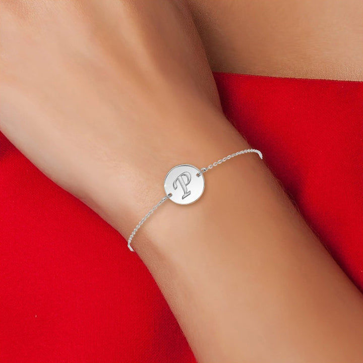 Levoire | lettre initiale en acier inoxydable - Livraison Offerte P Argent