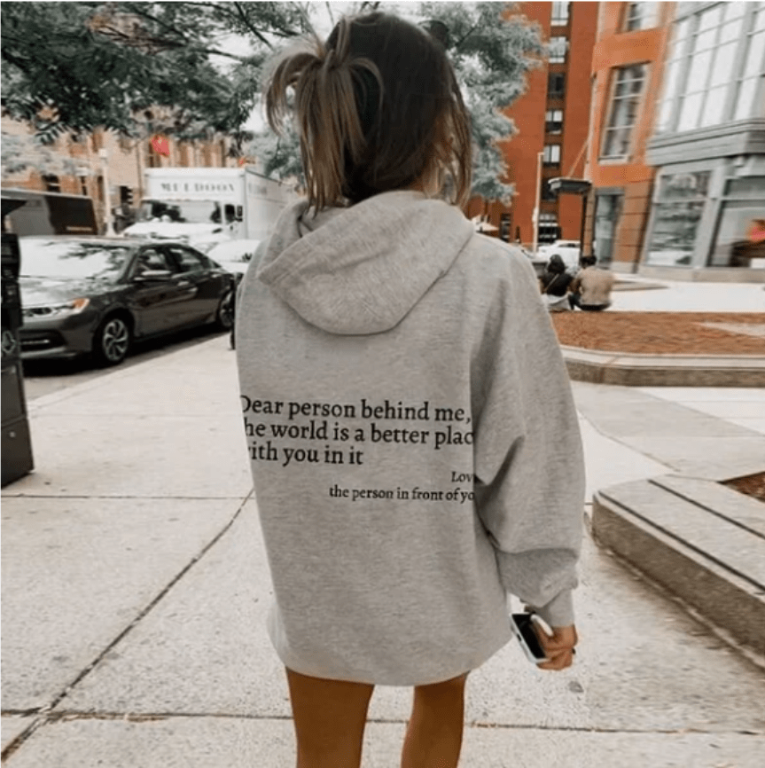 Levoire | Grande taille sweat à capuche femme jumper sweatshirt Gris