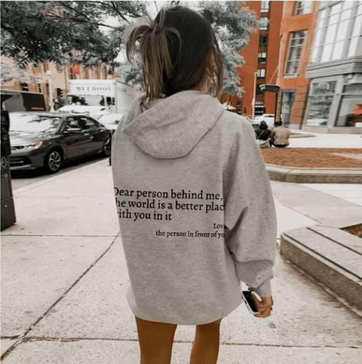 Levoire | Grande taille sweat à capuche femme jumper sweatshirt Gris