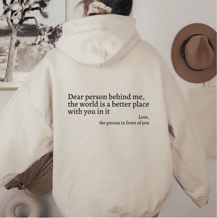 Levoire | Grande taille sweat à capuche femme jumper sweatshirt Beige