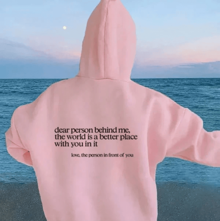 Levoire | Grande taille sweat à capuche femme jumper sweatshirt Rosa