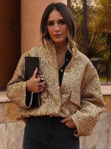 Levoire | Veste Courte Avec Poches Et Volants Pour Femmes