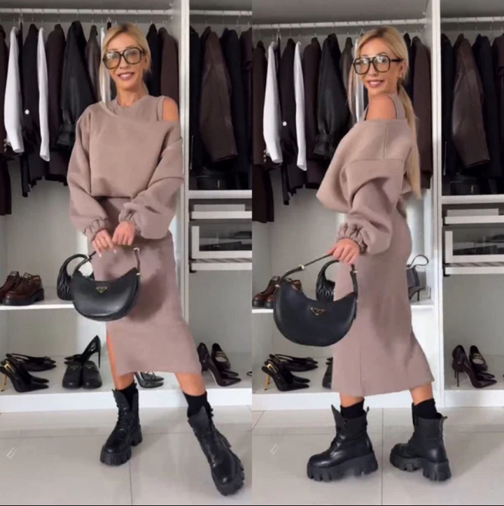 Levoire | Robe de coordination élégante sans effort Beige