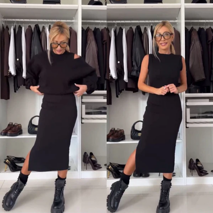 Levoire | Robe de coordination élégante sans effort Noir