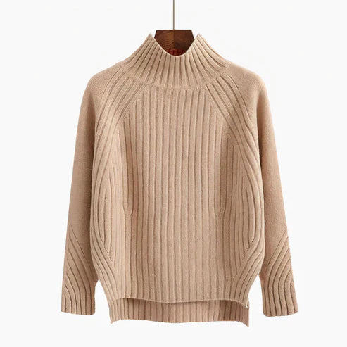 Levoire | Tyylikäs Neulepusero Naisille Beige