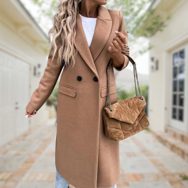 Levoire | Élégant Et Chic Manteau Long Khaki