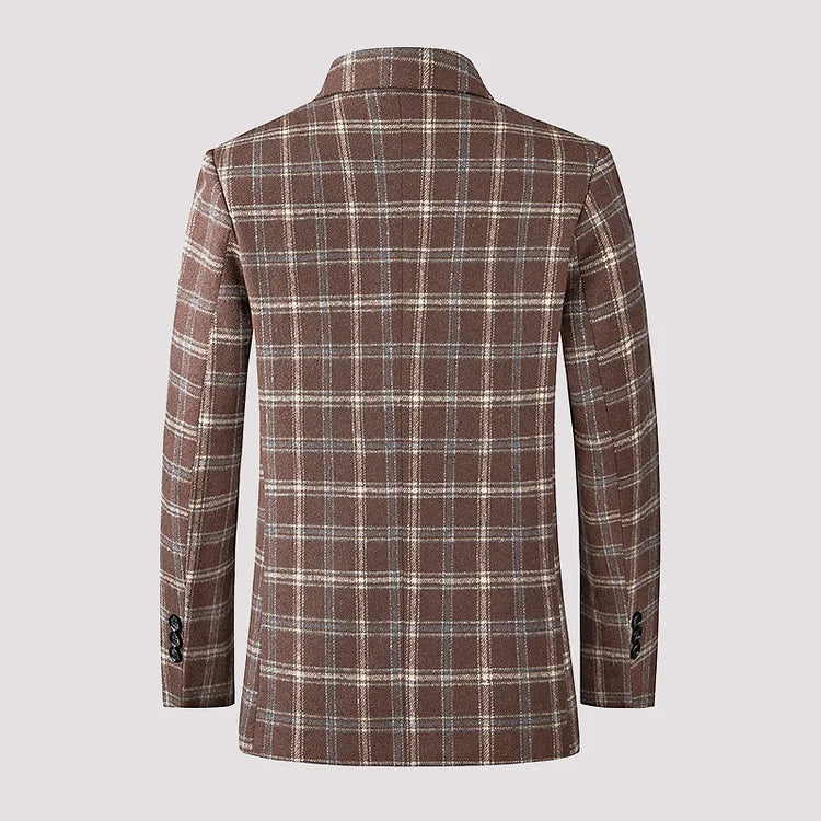 Levoire | Blazer Décontracté À Carreaux Brune