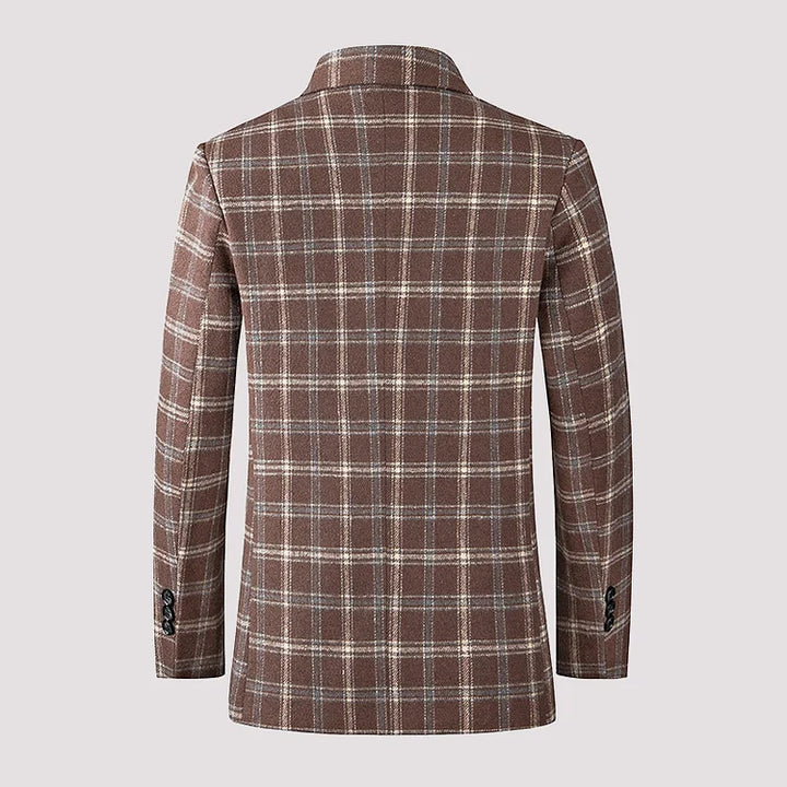 Levoire | Blazer Décontracté À Carreaux Brune