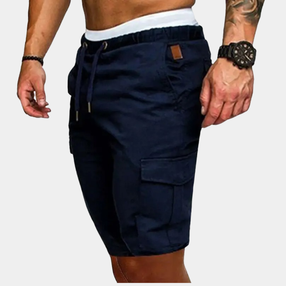 Levoire | Shorts Cargo Pour Hommes Élégant, Fonctionnel & Idéal Pour L'Été Bleu