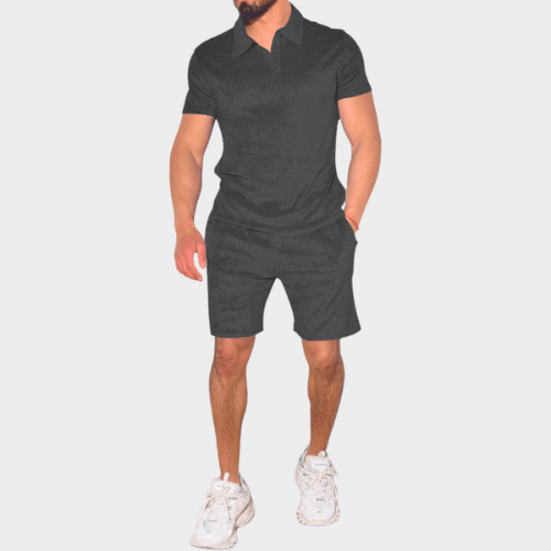Levoire | Vêtements pour hommes Ensemble pour hommes charmant en deux pièces Confortable et tendance Noir