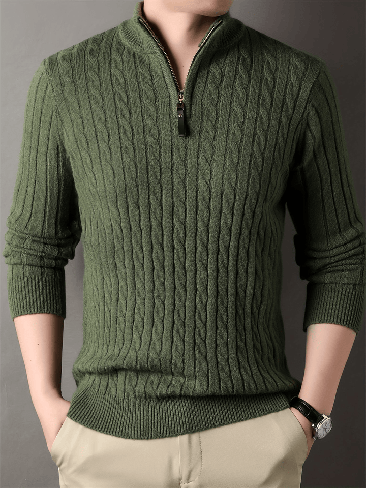 Levoire | Pull avec fermeture éclair Pulls pour hommes Gilet Vert