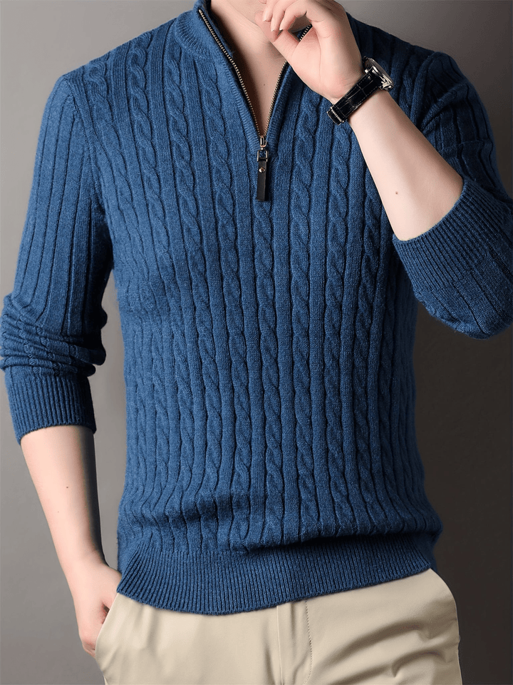 Levoire | Pull avec fermeture éclair Pulls pour hommes Gilet Bleu