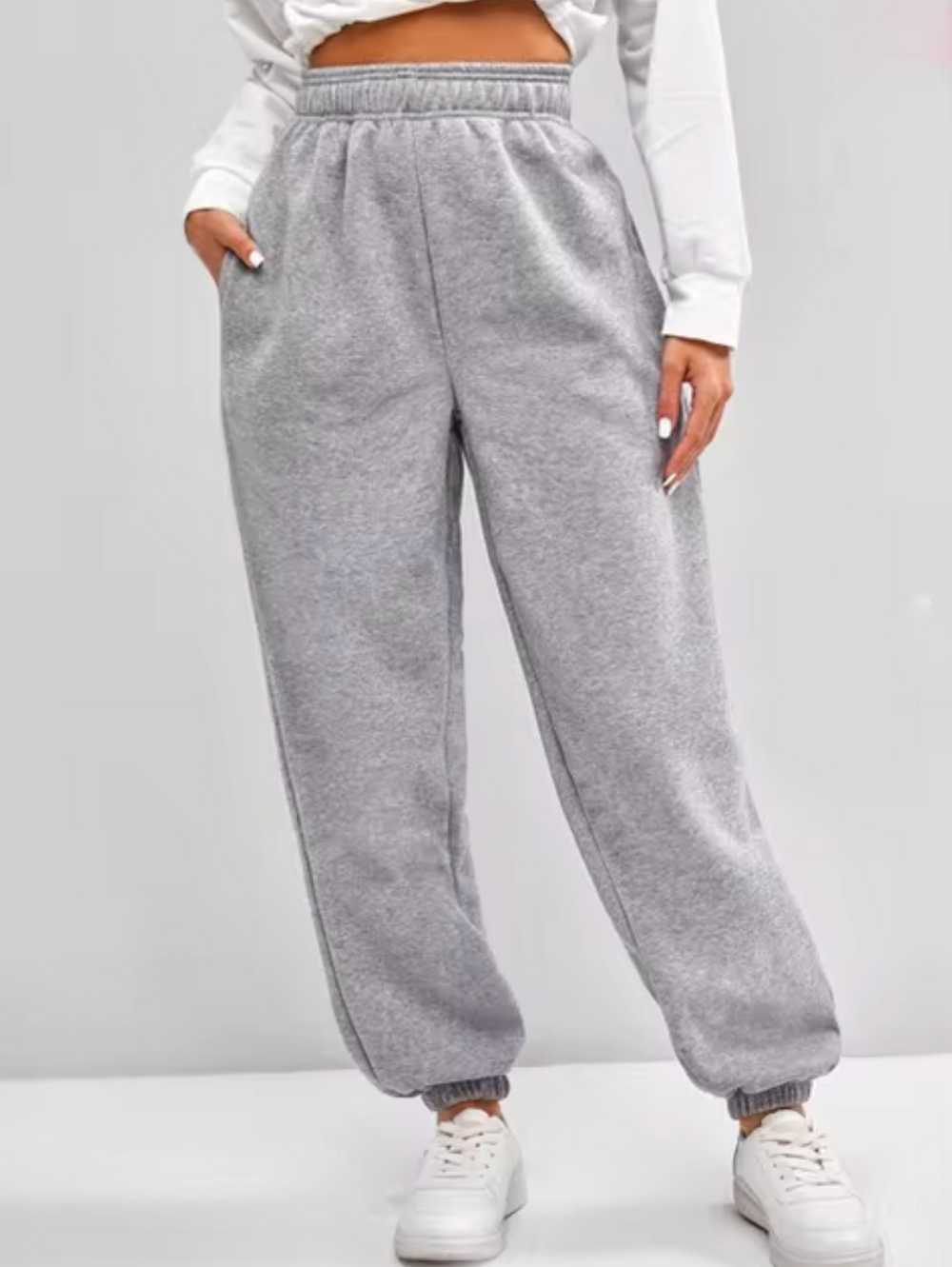 Levoire | Pantalons De Sport Taille Haute Gris clair