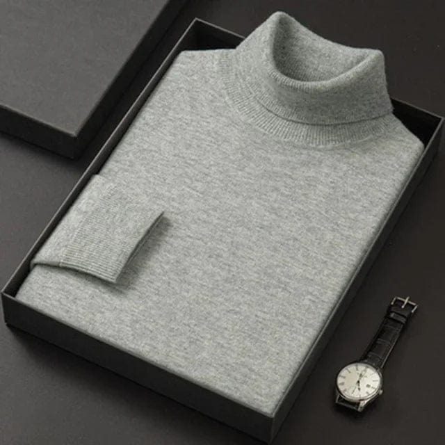 Levoire | Pull Col Montant En Cachemire Luxueux Pour Homme