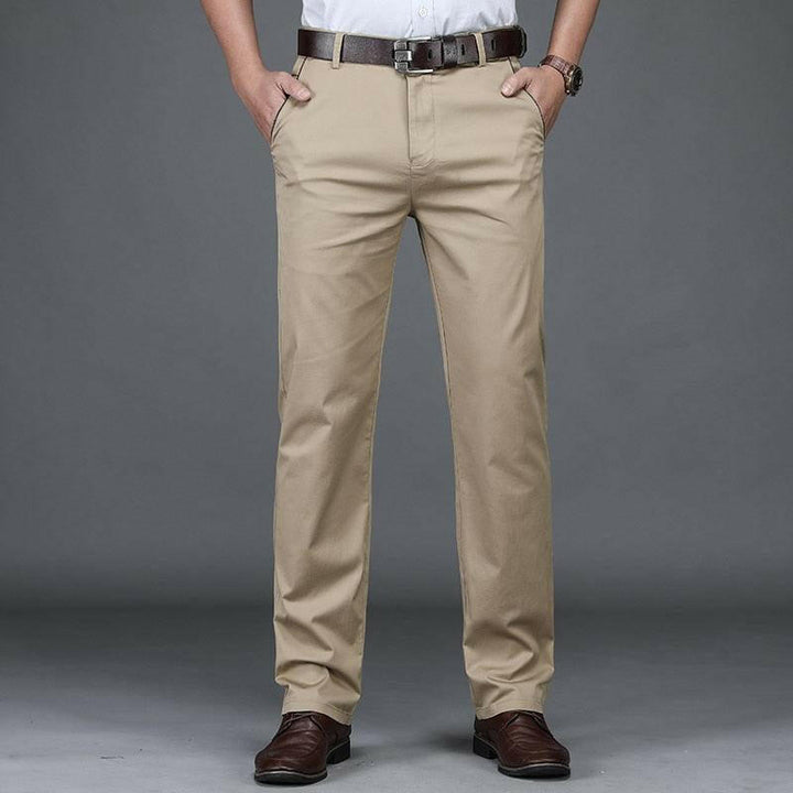 Levoire | Pantalon De Loisir En Coton D'Affaires Pour Confort Et Style Khaki