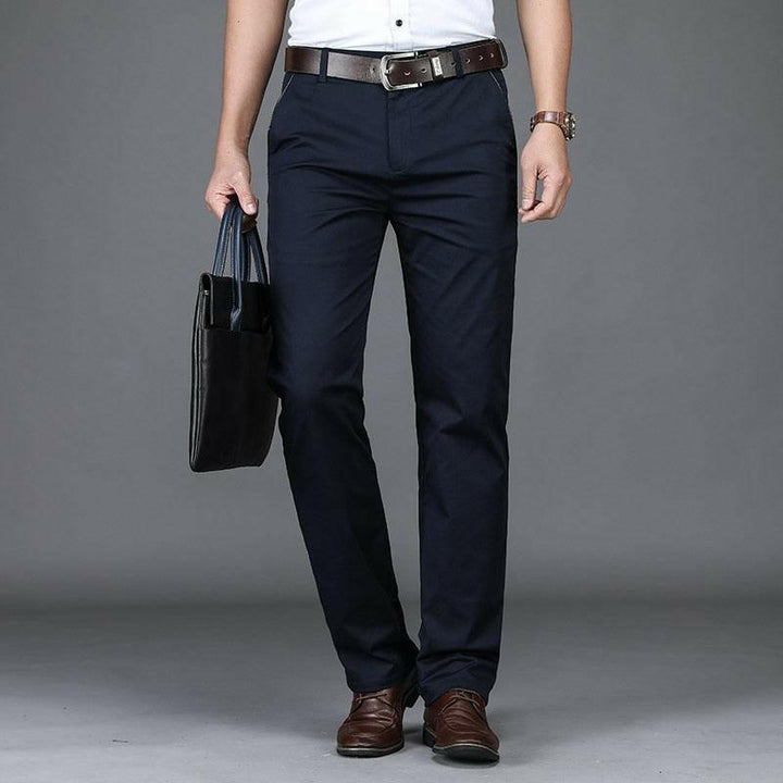 Levoire | Pantalon De Loisir En Coton D'Affaires Pour Confort Et Style Bleu marine