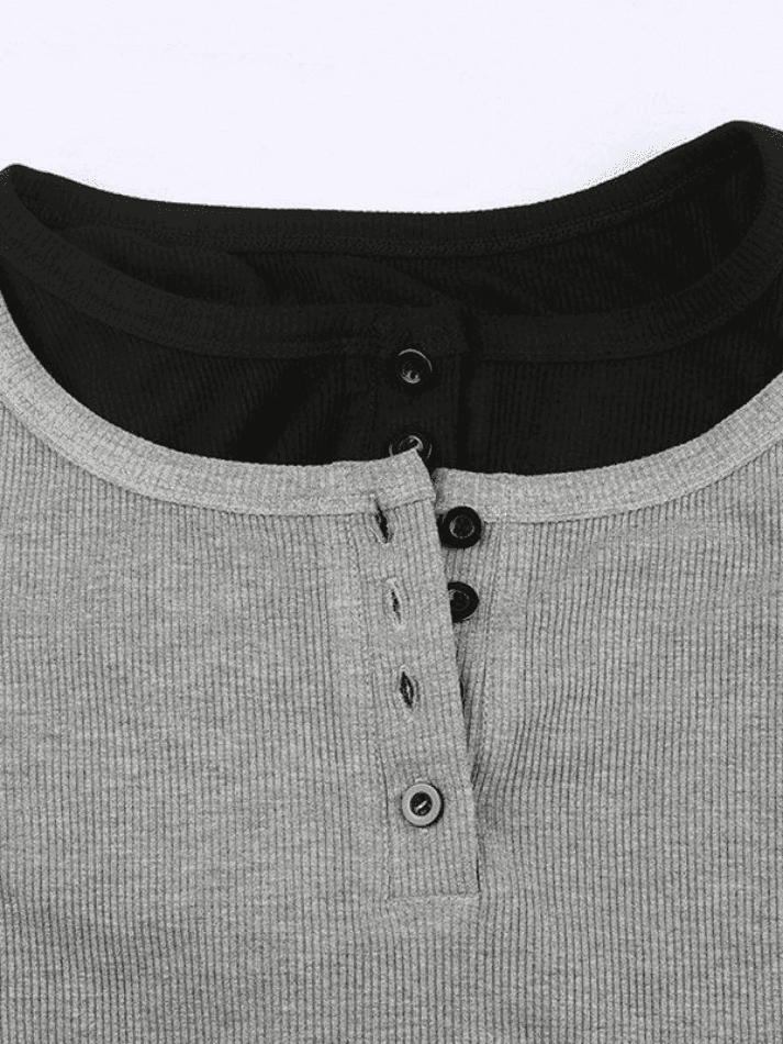 Levoire | Fermeture À Boutons Haut En Tricot À Manches Longues