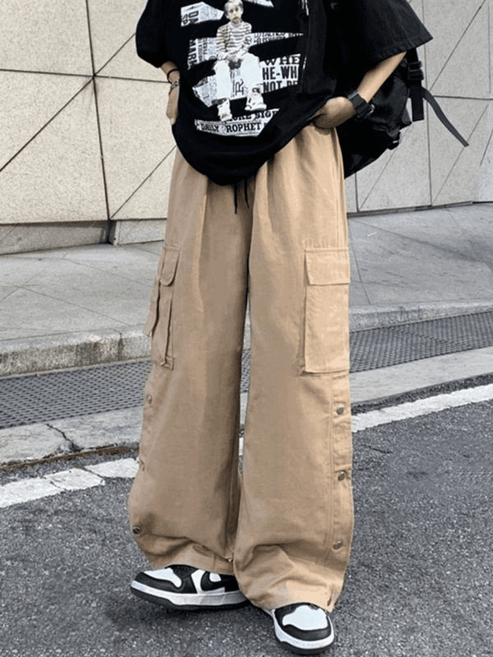 Levoire | Pantalon Cargo Avec Poches À Boutons