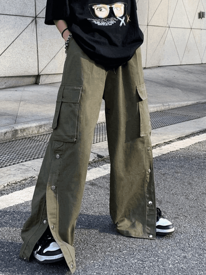Levoire | Pantalon Cargo Avec Poches À Boutons