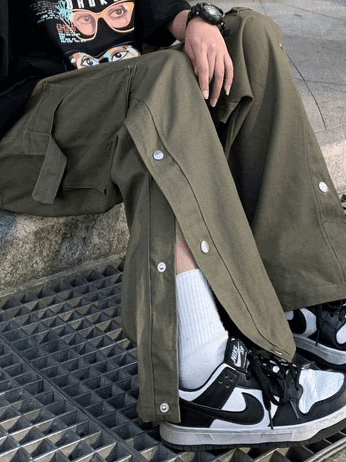 Levoire | Pantalon Cargo Avec Poches À Boutons