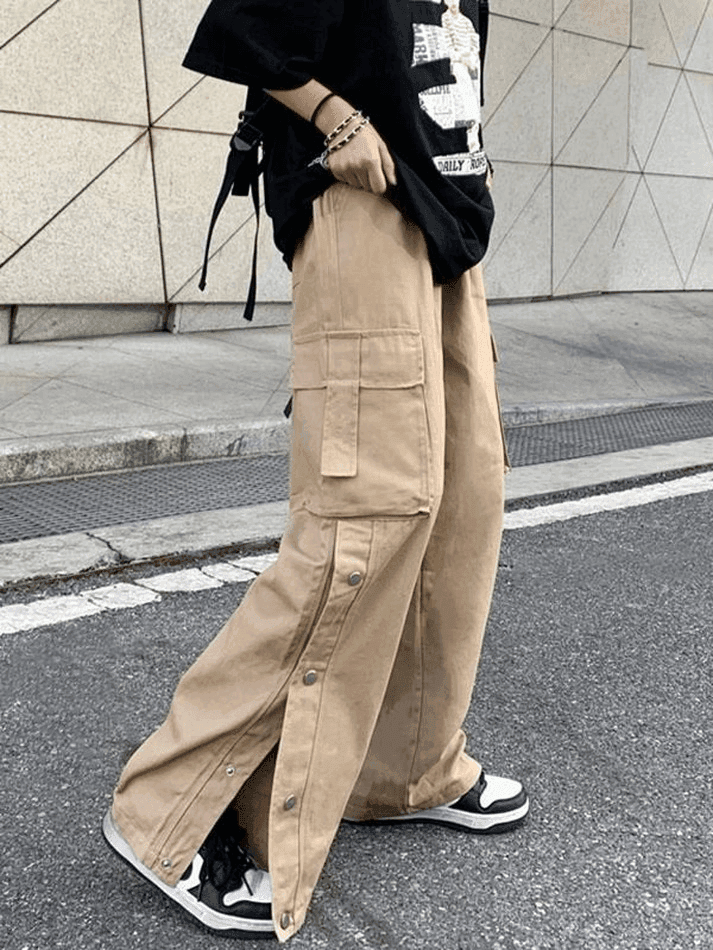 Levoire | Pantalon Cargo Avec Poches À Boutons