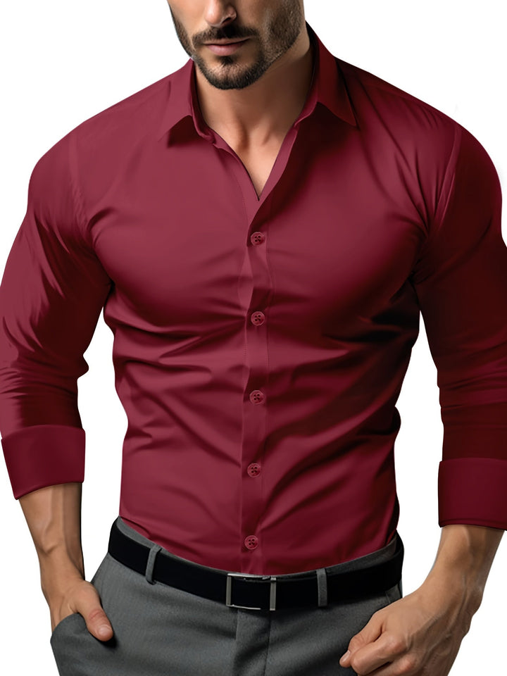 Levoire | T-Shirt Slim Fit Pour Hommes Conçu Dans Une Seule Couleur Claret