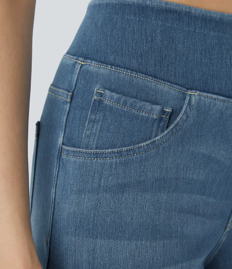 Levoire | Pantalon Denim Stretch Taille Haute Femme