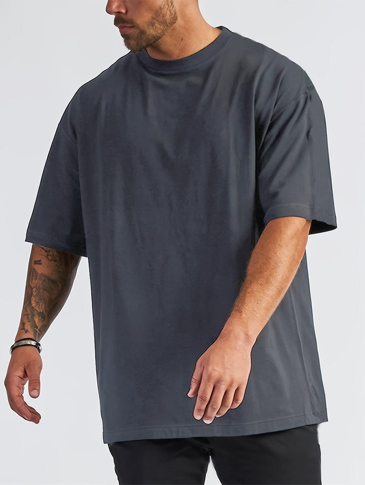 Levoire | T-Shirt En Coton À Col Rond Gris foncé