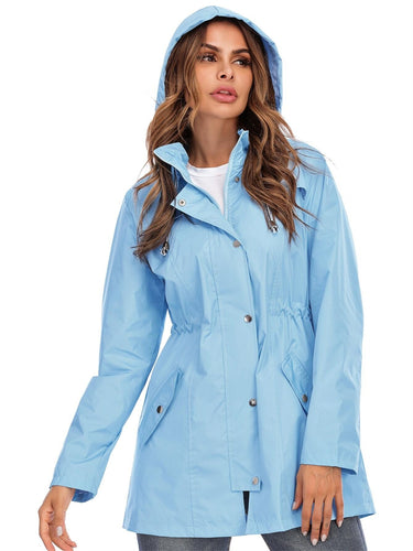 Levoire | Veste Mi-Longue Imperméable Avec Capuche Et Fermeture Éclair