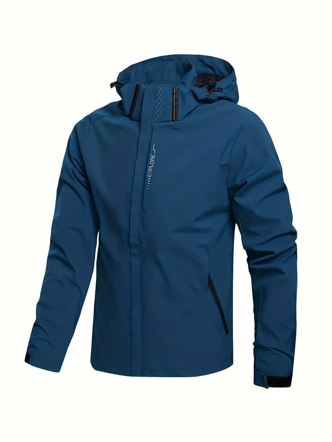 Levoire | Veste Coupe-Vent Décontractée Imperméable Avec Capuche Bleu