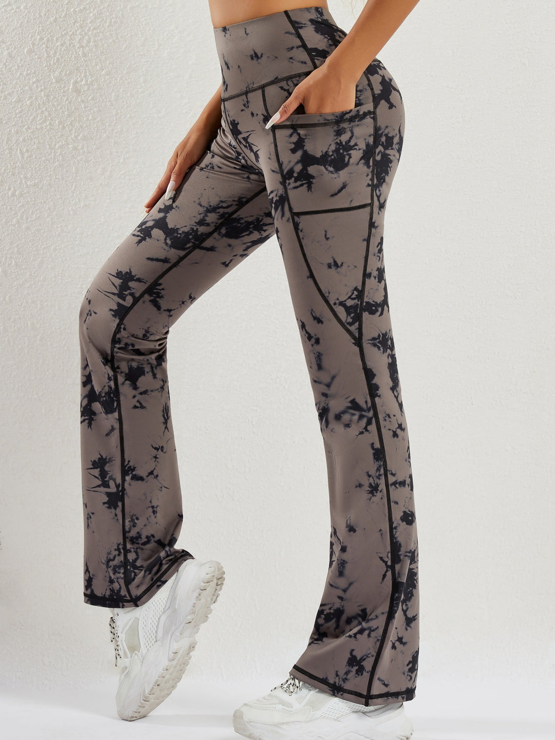 Levoire | Pantalon De Yoga Évasé À Taille Haute Tie-Dye Pour Femmes