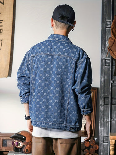 Levoire | Veste En Jean Avec Impression Graphique Et Plusieurs Poches