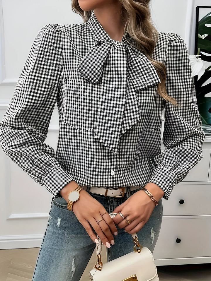 Levoire | Chemise À Motifs Avec Lien Noir