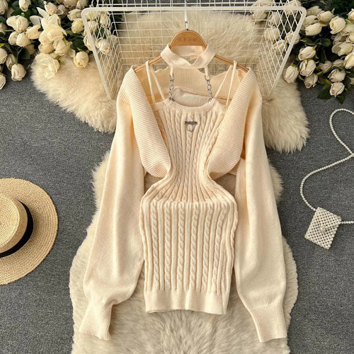 Levoire | Robe pour femme 2 pièces : Robe avec des cordons et chemise élégante