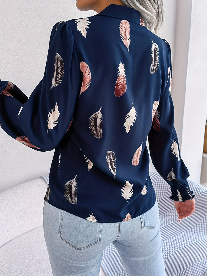 Levoire | Rennot-T-Shirts With Feather Patterns And Short Sleeves