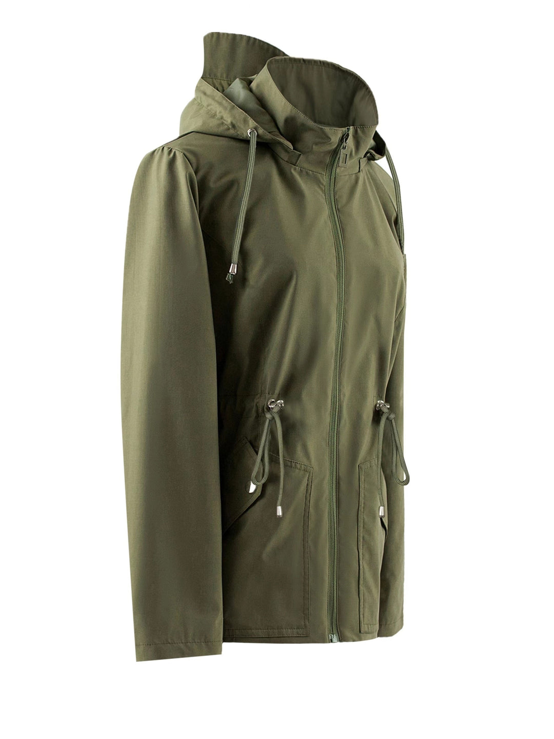 Levoire | Veste Imperméable À Taille Haute Pour Le Printemps / L'Automne Avec Capuche