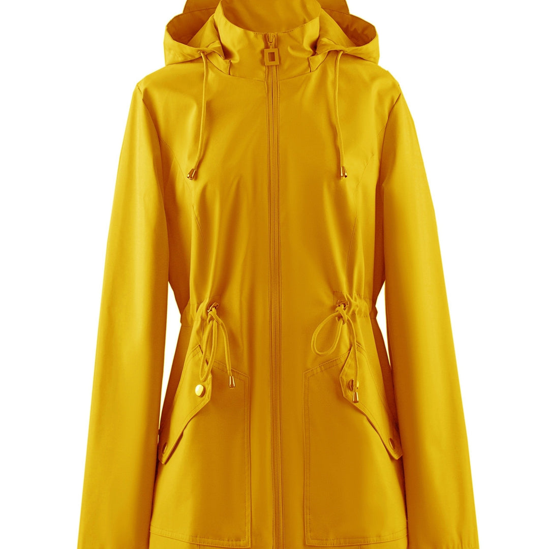 Levoire | Veste Imperméable À Taille Haute Pour Le Printemps / L'Automne Avec Capuche