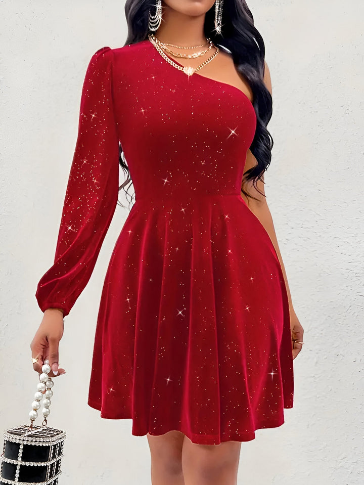 Levoire | Robe Chemisier À Une Épaule Avec Des Volants
