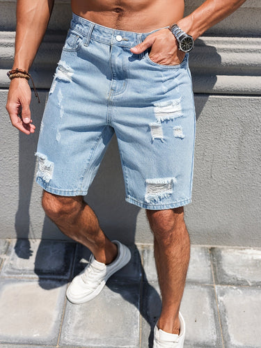 Levoire | Short En Jean Pour Homme Avec Des Trous