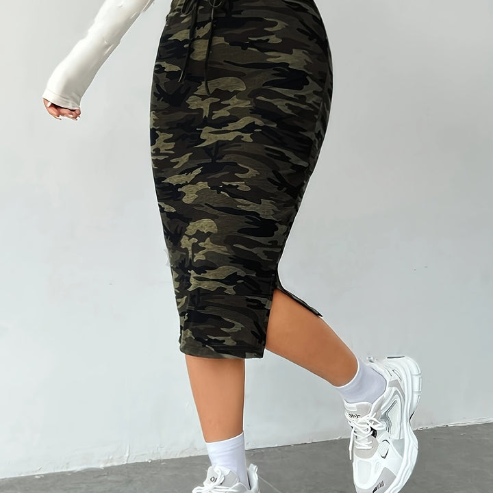 Levoire | Jupe À Paillettes À Taille Haute En Motif Camouflage