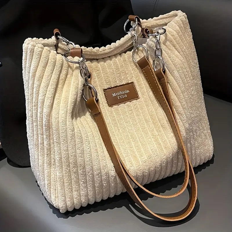 Levoire | Sac Fourre-Tout En Velours Côtelé Beige