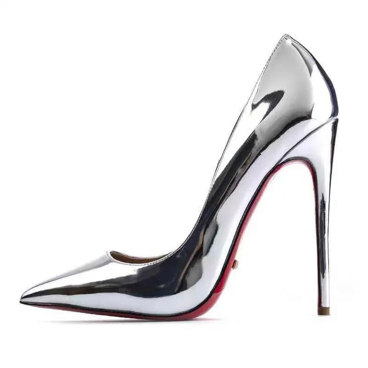 Levoire | Chaussure à talon avec semelle douce Argent 12cm