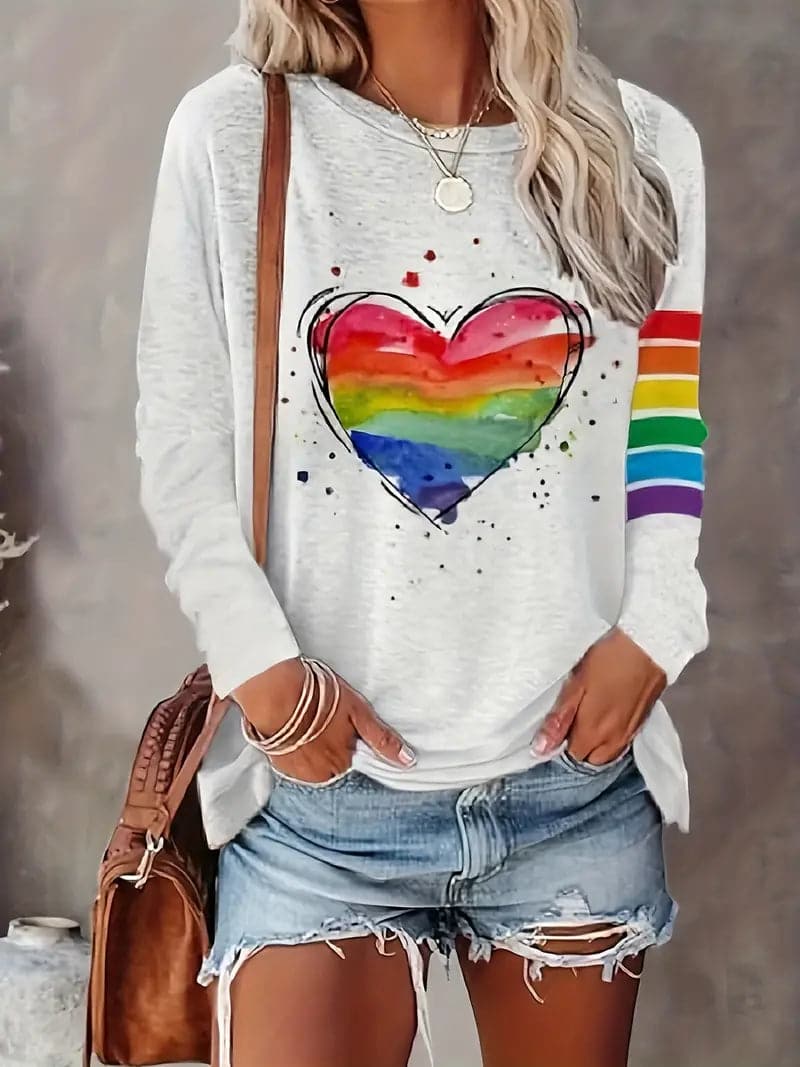 Levoire | T-shirt arc-en-ciel pour femmes Multicolore