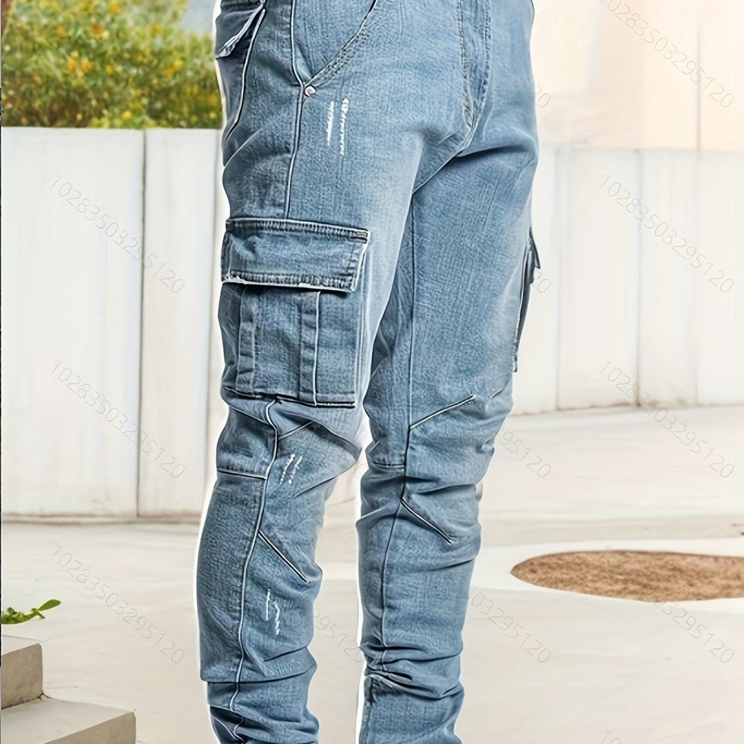 Levoire | Renno Skinny Jeans Avec Poches À Rabat Style Urbain