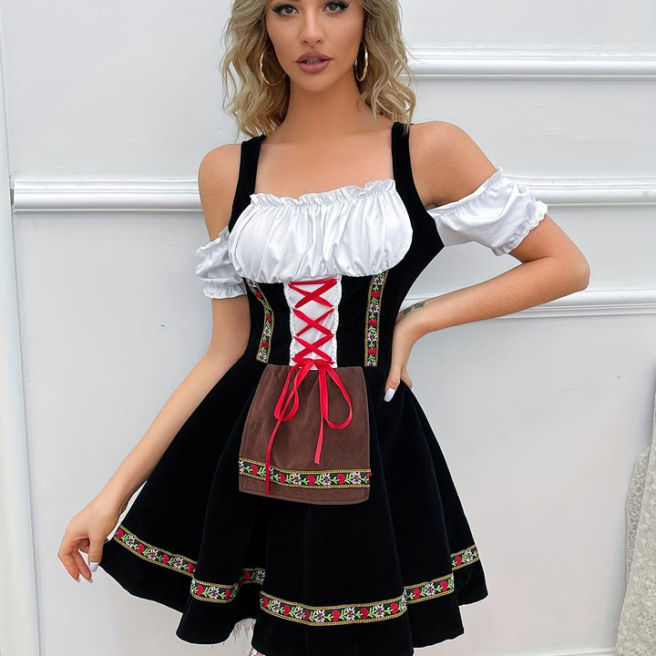 Levoire | Robe Dirndl À Bretelles Froides De Viniculture