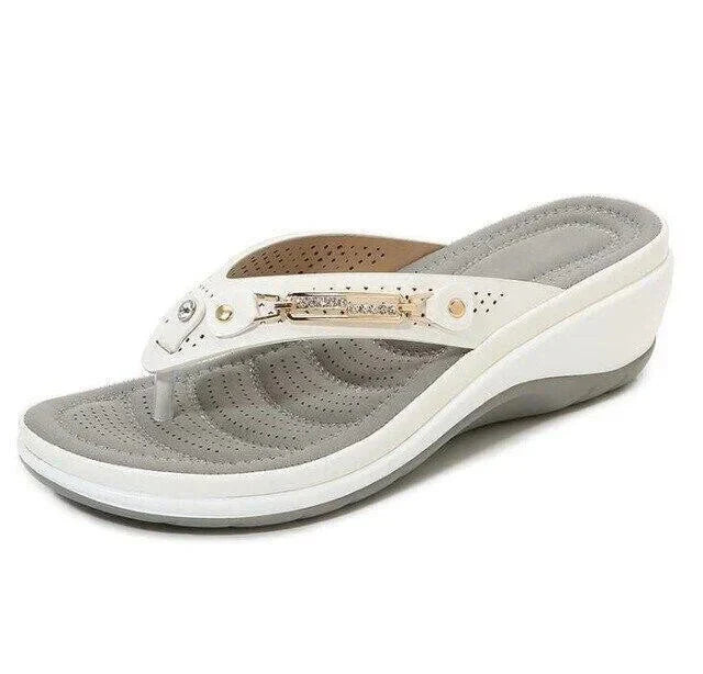 Levoire | Sandales À Flip-Flop Matelassées Douces Blanc