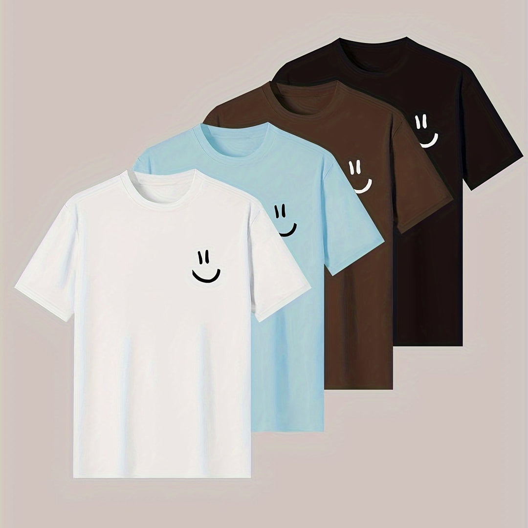 Levoire | T-Shirt Homme Simplement Imprimé À Manches Courtes Couleur mixte 5